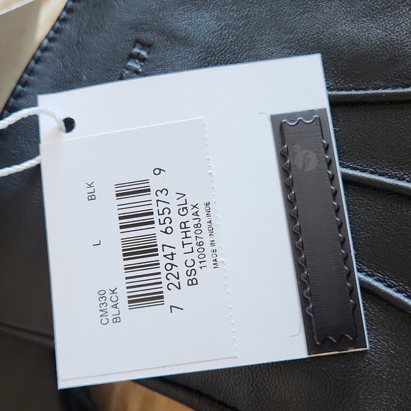 NWT Coach Black Sheep Leather Tech Gloves Men's Size L. 🖤🧤🎁 - Picture 16 of 16